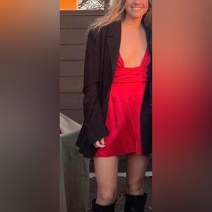 DANIELLE BERNSTEIN Black Women's Oversized Blazer